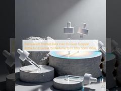 Botella cuentagotas de vidrio para aceite capilar negro esmerilado transparente para perfume de aceite esencial 15ml 30ml 50ml 100ml