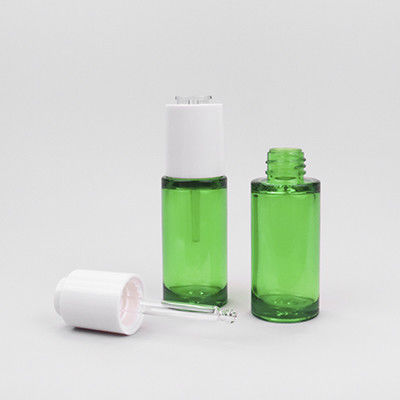 comprar Botellas transparentes verdes de gotero para cosméticos para aceites esenciales de 30 ml online manufacture