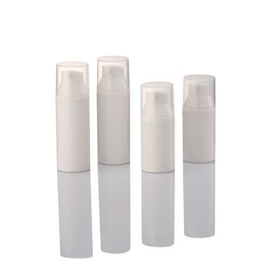 Botellas de cosméticos de 30 ml de color blanco PP sin aire Botella de loción vacía de viaje con bomba
