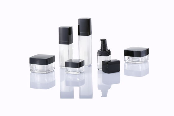 Colección de frascos cosméticos acrílicos elegantes y botella de bomba de loción 5g 15g 30g 50g