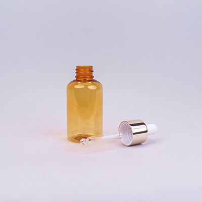 Botella de goteo PET de 60 ml de ámbar ligera para cuidado de la piel y formulaciones líquidas