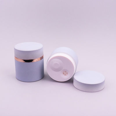Jarrones cosméticos sin aire con recubrimiento de caucho 30g 50g Contenedor de crema facial con tapa de tornillo