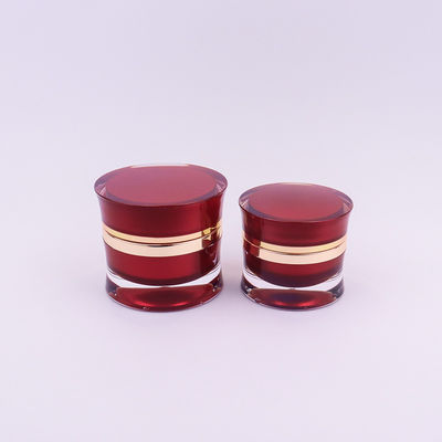 Jarrones cosméticos acrílicos de pared doble 30g 50g Jarrones de plástico vacíos con tapas Jarrón de crema cosmética