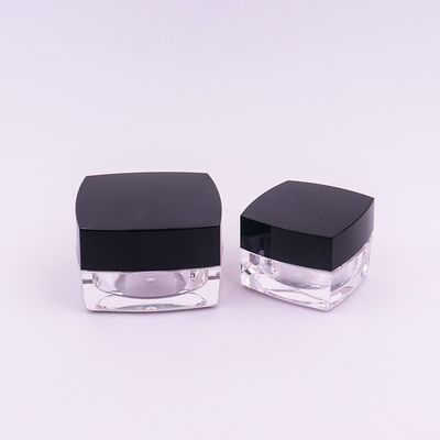 Jarrones de acrílico cuadrado para la crema de ojos antienvejecimiento 15g 30g 50g contenedor de crema vacía