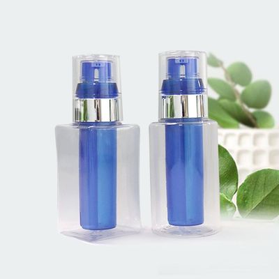 Botella de la bomba de loción de 30 ml de 90 ml PETG Botella de loción de plástico de doble cámara