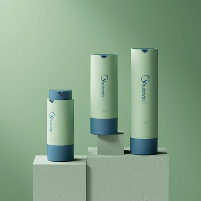 Botella de plástico sin aire de 15 ml, 30 ml y 50 ml, vacío, recargable, botellas de bomba sin aire personalizadas
