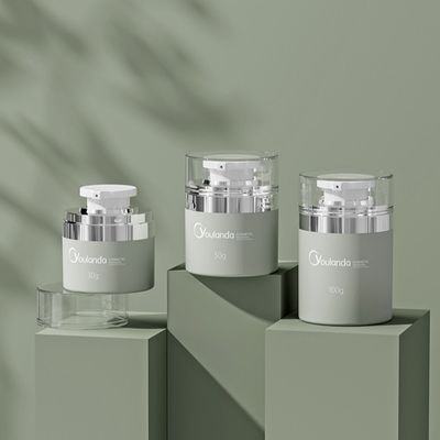 Jarrón de crema sin aire de 30 ml, 50 ml y 100 ml Jarrones de crema estética de PETG sin aire de PP