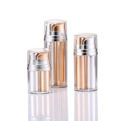 Botellas de plástico sin aire Botellas de bomba sin aire de doble tubo Botellas para cuidado de la piel Botellas de vacío 10ml 20ml 30ml
