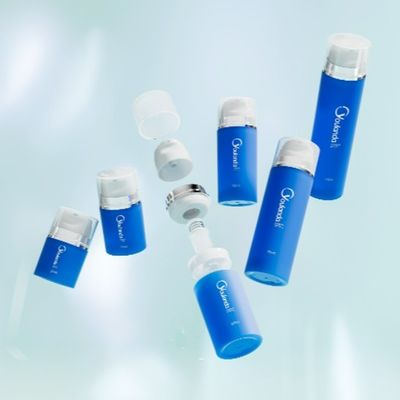Botella sin aire 30ml 50ml 80ml 00ml 150ml 200ml Botella sin aire de plástico PP Con 10 cabezas de bomba