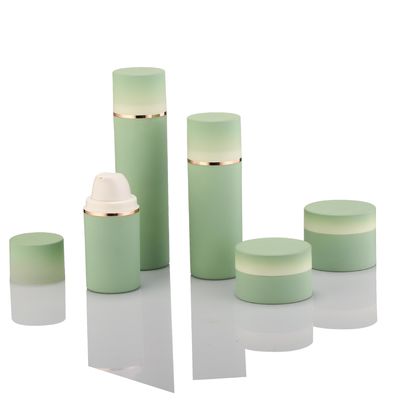 50 ml a 150 ml Botella y frasco de plástico sin aire Conjunto de PETG Contenedor de crema facial Logotipo del cliente