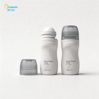 Botella roll-on delgada de 30 ml, lindo frasco de plástico con bola roll-on recargable para aceites esenciales de viaje